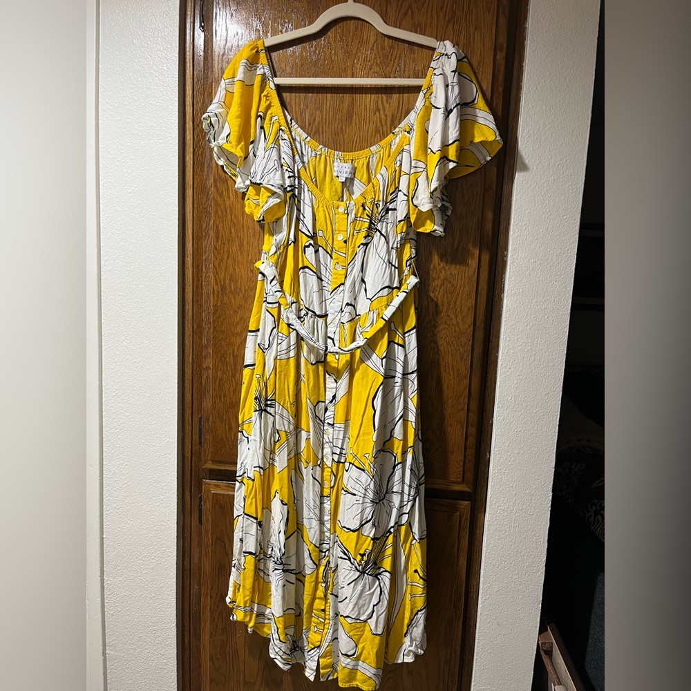 Margaux Riviera Sunflower and Ivory Dress